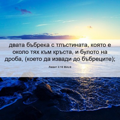 Picture 06 - Левит 3:10 BULG - двата бъбрека с - Bible Verse Picture