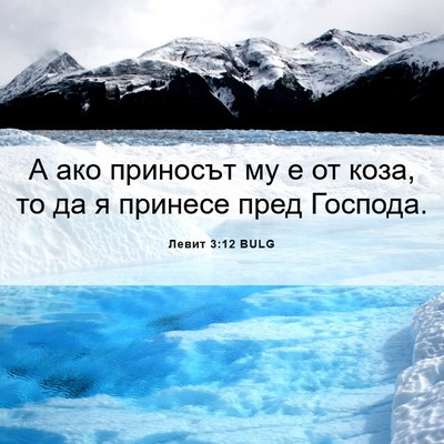 Picture 06 - Левит 3:12 BULG - А ако приносът му е от коза, - Bible Verse Picture