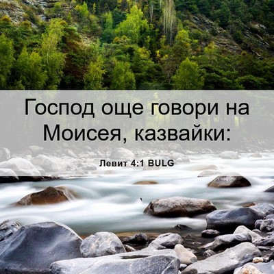 Picture 06 - Левит 4:1 BULG - Господ още говори на - Bible Verse Picture