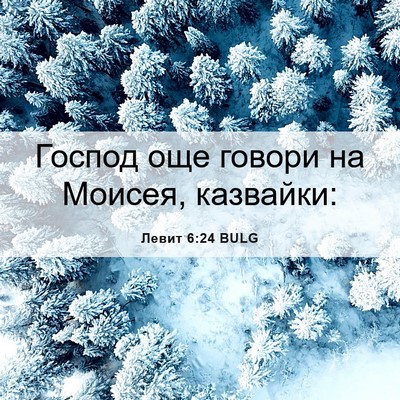 Picture 06 - Левит 6:24 BULG - Господ още говори на - Bible Verse Picture