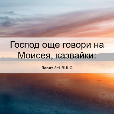 Picture 06 - Левит 8:1 BULG - Господ още говори на - Bible Verse Picture