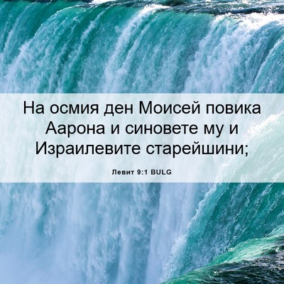 Picture 06 - Левит 9:1 BULG - На осмия ден Моисей повика - Bible Verse Picture