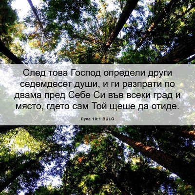 Picture 06 - Лука 10:1 BULG - След това Господ определи - Bible Verse Picture