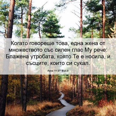 Picture 06 - Лука 11:27 BULG - Когато говореше това, една - Bible Verse Picture