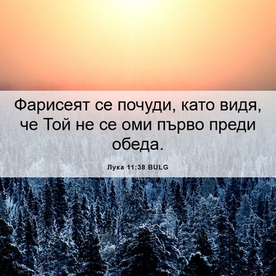 Picture 06 - Лука 11:38 BULG - Фарисеят се почуди, като - Bible Verse Picture