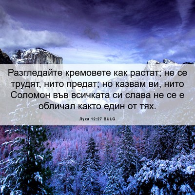 Picture 06 - Лука 12:27 BULG - Разгледайте кремовете как - Bible Verse Picture
