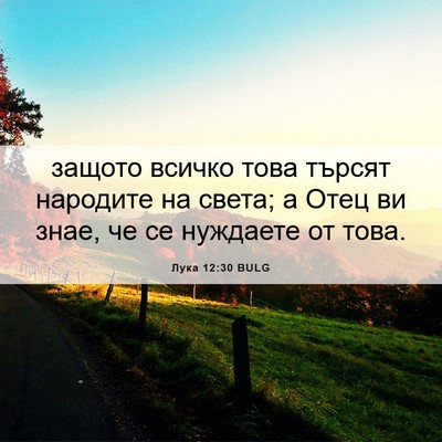 Picture 06 - Лука 12:30 BULG - защото всичко това търсят - Bible Verse Picture