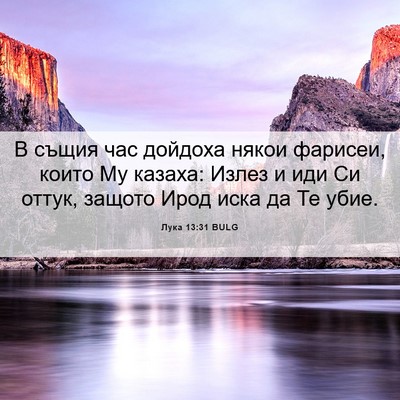 Picture 06 - Лука 13:31 BULG - В същия час дойдоха някои - Bible Verse Picture