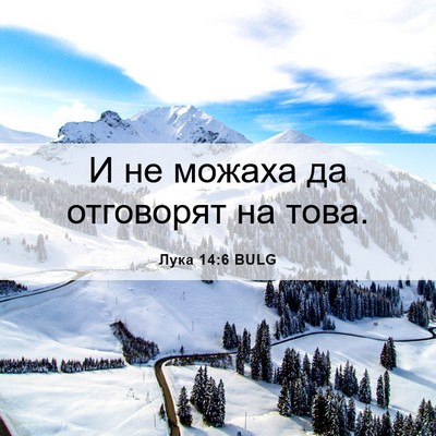Picture 06 - Лука 14:6 BULG - И не можаха да отговорят на - Bible Verse Picture