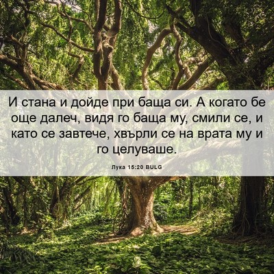 Picture 06 - Лука 15:20 BULG - И стана и дойде при баща си. - Bible Verse Picture