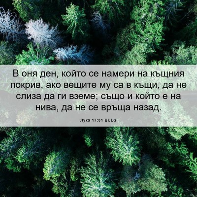 Picture 06 - Лука 17:31 BULG - В оня ден, който се намери - Bible Verse Picture