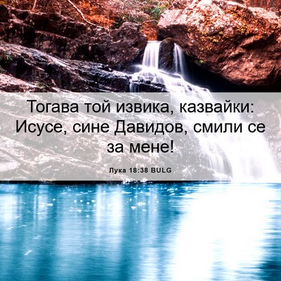 Picture 06 - Лука 18:38 BULG - Тогава той извика, - Bible Verse Picture