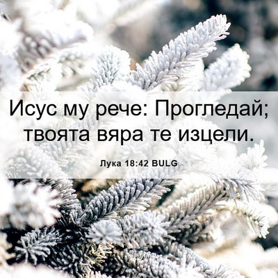 Picture 06 - Лука 18:42 BULG - Исус му рече: Прогледай; - Bible Verse Picture