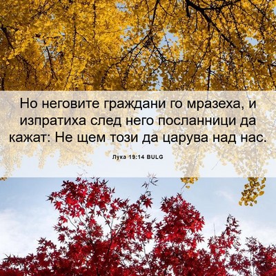 Picture 06 - Лука 19:14 BULG - Но неговите граждани го - Bible Verse Picture