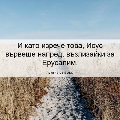 Picture 06 - Лука 19:28 BULG - И като изрече това, Исус - Bible Verse Picture
