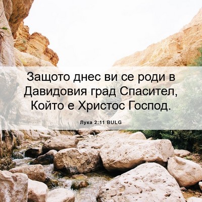 Picture 06 - Лука 2:11 BULG - Защото днес ви се роди в - Bible Verse Picture