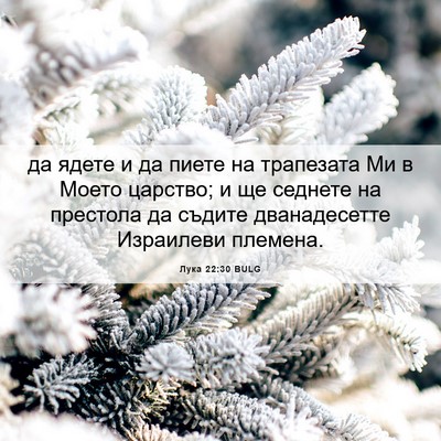 Picture 06 - Лука 22:30 BULG - да ядете и да пиете на - Bible Verse Picture