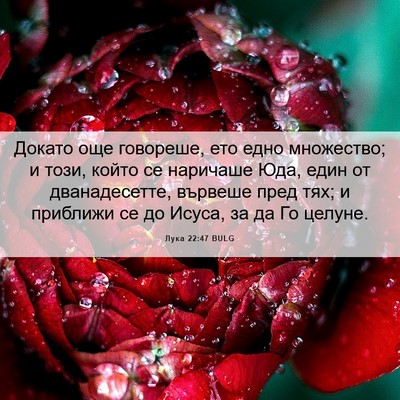 Picture 06 - Лука 22:47 BULG - Докато още говореше, ето - Bible Verse Picture