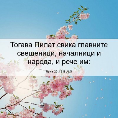 Picture 06 - Лука 23:13 BULG - Тогава Пилат свика - Bible Verse Picture
