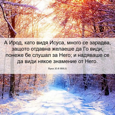 Picture 06 - Лука 23:8 BULG - А Ирод, като видя Исуса, - Bible Verse Picture
