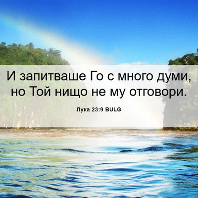Picture 06 - Лука 23:9 BULG - И запитваше Го с много - Bible Verse Picture