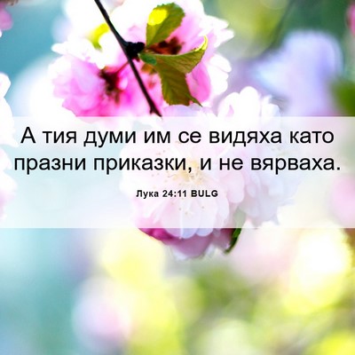Picture 06 - Лука 24:11 BULG - А тия думи им се видяха - Bible Verse Picture
