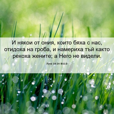 Picture 06 - Лука 24:24 BULG - И някои от ония, които бяха - Bible Verse Picture