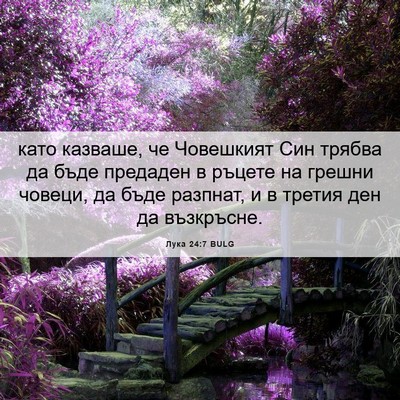 Picture 06 - Лука 24:7 BULG - като казваше, че Човешкият - Bible Verse Picture