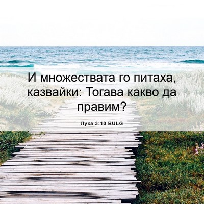 Picture 06 - Лука 3:10 BULG - И множествата го питаха, - Bible Verse Picture