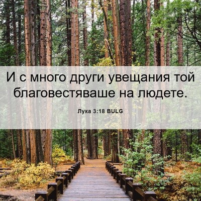 Picture 06 - Лука 3:18 BULG - И с много други увещания - Bible Verse Picture
