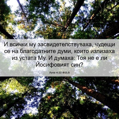 Picture 06 - Лука 4:22 BULG - И всички му - Bible Verse Picture