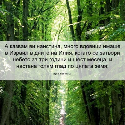Picture 06 - Лука 4:25 BULG - А казвам ви наистина, много - Bible Verse Picture