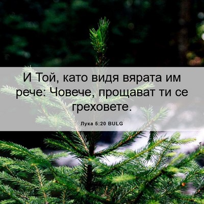 Picture 06 - Лука 5:20 BULG - И Той, като видя вярата им - Bible Verse Picture