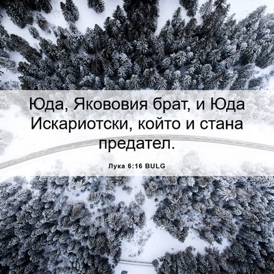 Picture 06 - Лука 6:16 BULG - Юда, Якововия брат, и Юда - Bible Verse Picture
