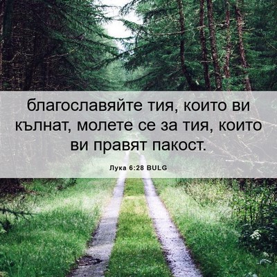 Picture 06 - Лука 6:28 BULG - благославяйте тия, които - Bible Verse Picture