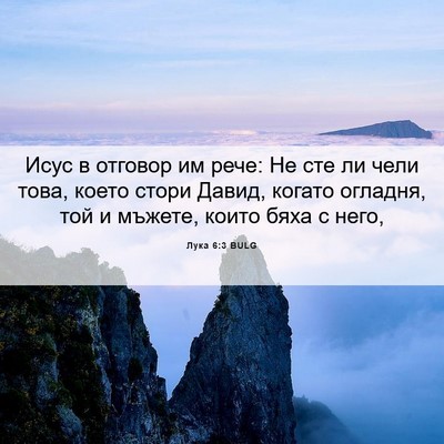 Picture 06 - Лука 6:3 BULG - Исус в отговор им рече: Не - Bible Verse Picture