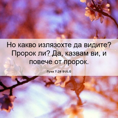 Picture 06 - Лука 7:26 BULG - Но какво излязохте да - Bible Verse Picture