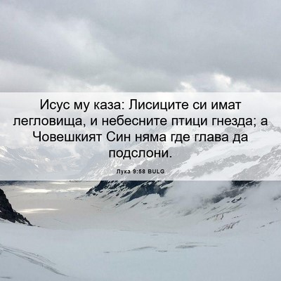 Picture 06 - Лука 9:58 BULG - Исус му каза: Лисиците си - Bible Verse Picture