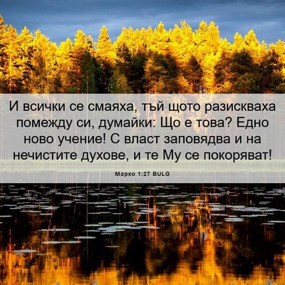 Picture 06 - Марко 1:27 BULG - И всички се смаяха, тъй - Bible Verse Picture