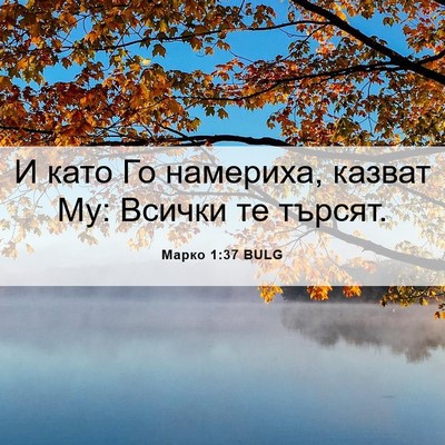 Picture 06 - Марко 1:37 BULG - И като Го намериха, казват - Bible Verse Picture