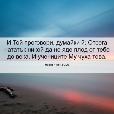 Picture 06 - Марко 11:14 BULG - И Той проговори, думайки й: - Bible Verse Picture
