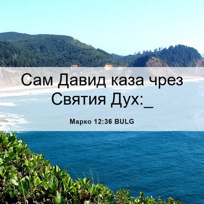 Picture 06 - Марко 12:36 BULG - Сам Давид каза чрез Святия - Bible Verse Picture
