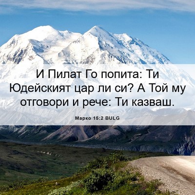 Picture 06 - Марко 15:2 BULG - И Пилат Го попита: Ти - Bible Verse Picture