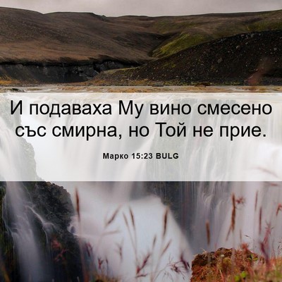 Picture 06 - Марко 15:23 BULG - И подаваха Му вино смесено - Bible Verse Picture