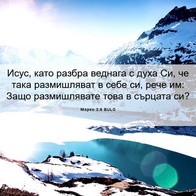 Picture 06 - Марко 2:8 BULG - Исус, като разбра веднага с - Bible Verse Picture