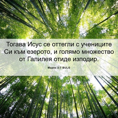 Picture 06 - Марко 3:7 BULG - Тогава Исус се оттегли с - Bible Verse Picture