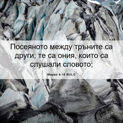 Picture 06 - Марко 4:18 BULG - Посеяното между тръните са - Bible Verse Picture