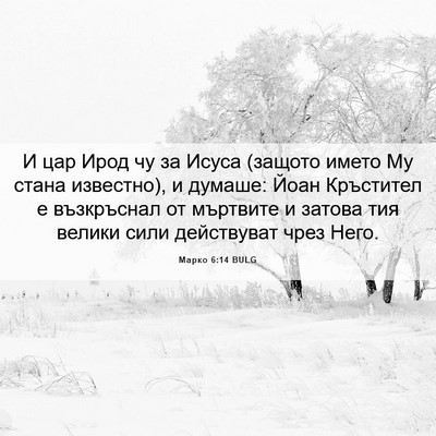 Picture 06 - Марко 6:14 BULG - И цар Ирод чу за Исуса - Bible Verse Picture