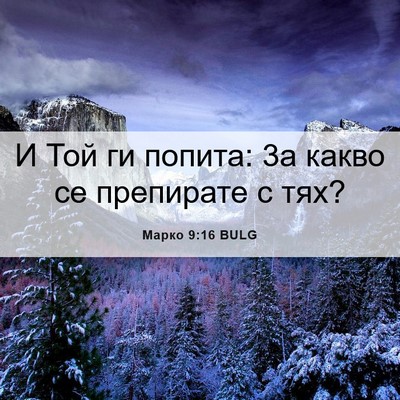 Picture 06 - Марко 9:16 BULG - И Той ги попита: 3а какво се - Bible Verse Picture