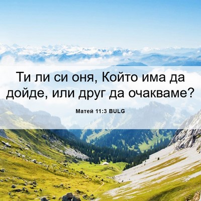 Picture 06 - Матей 11:3 BULG - Ти ли си оня, Който има да - Bible Verse Picture